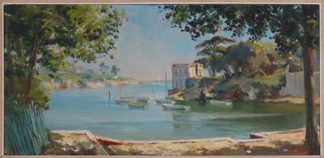 Dieulafé Yvon 1903-1990 Vue de Pornic. Huile sur 