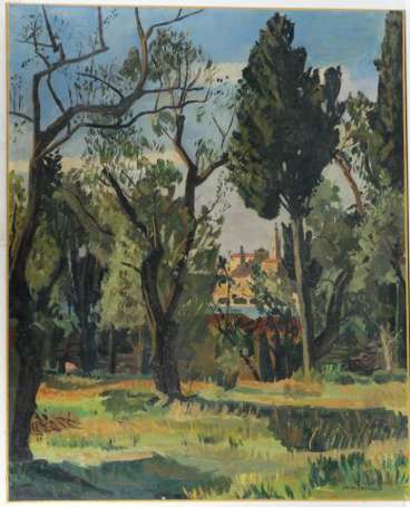 Le Bourdellès Hervé (1928-2012). Vue de Menton. 