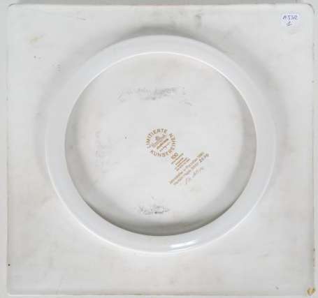 Rosenthal. Dessous de plat carré en porcelaine, à 