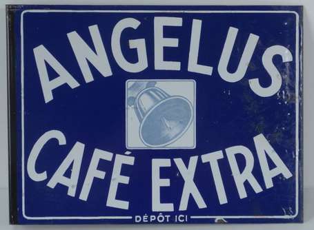 ANGELUS Café Extra : Plaque émaillée double-face à