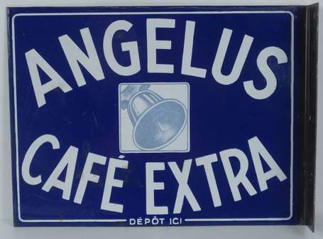 ANGELUS Café Extra : Plaque émaillée double-face à