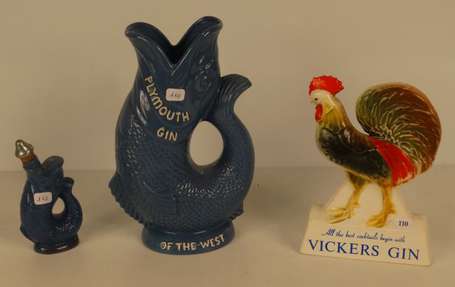 VICKER'S GIN : Figurine en céramique représentant 