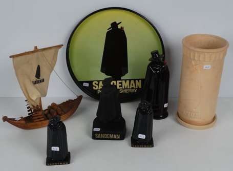 SANDEMAN : Ensemble de 5 figurines publicitaires 