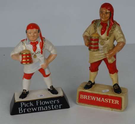 BREWMASTER : 2 Figurines publicitaires 