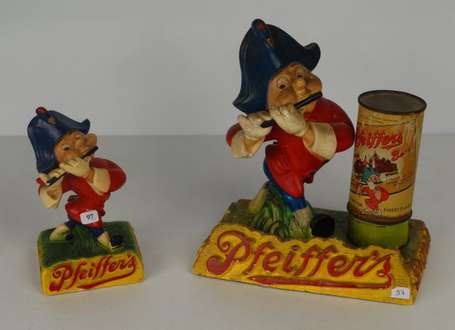 PFEIFFER'S Brewing Company : 2 Figurines 