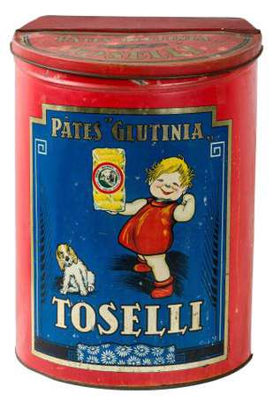 TOSELLI Pâtes Glutinia : Importante boîte en tôle 