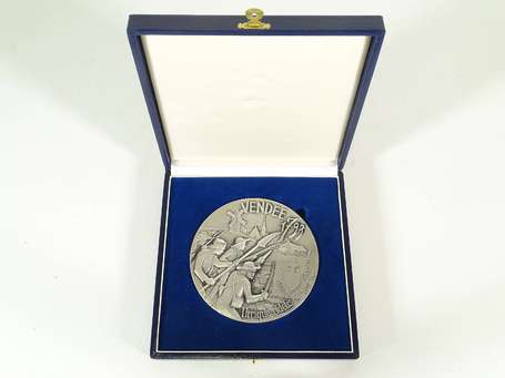 Vendée 1793 Enorme médaille en bronze argenté 