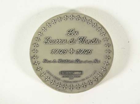 Vendée 1793 Enorme médaille en bronze argenté 