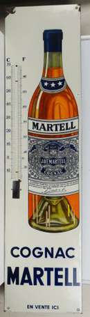 COGNAC MARTELL : Thermomètre émaillé plat à 