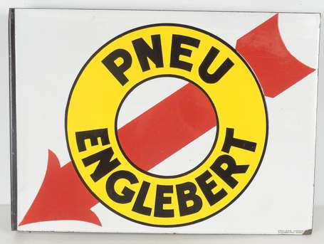 PNEU ENGLEBERT : Plaque émaillée double-face à 