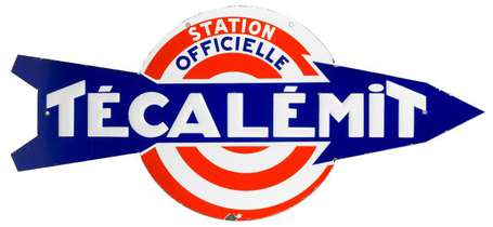TECALEMIT Station Officielle / Plaque émaillée 