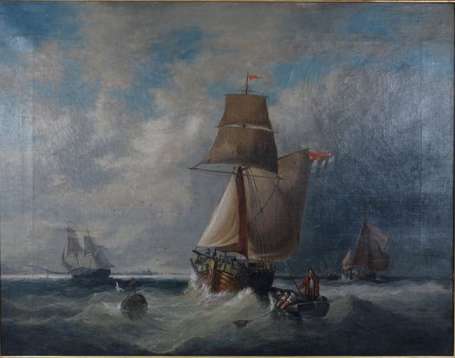 OVENDEN Francis W. (actif 1834-1843) Marine. Huile