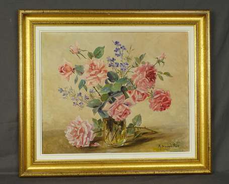 DANARD-PUY M. XXe - Bouquet de roses et de fleurs 