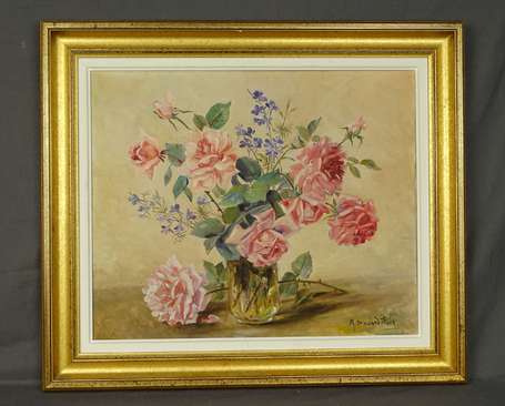 DANARD-PUY M. XXe - Bouquet de roses et de fleurs 