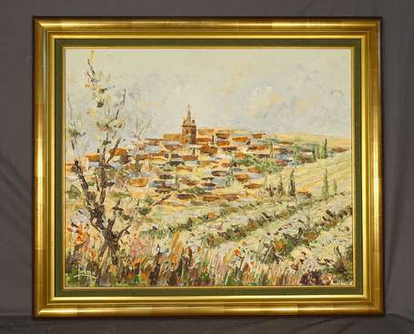 LAIME Gérard (1939) - Paysage provençal. Huile sur