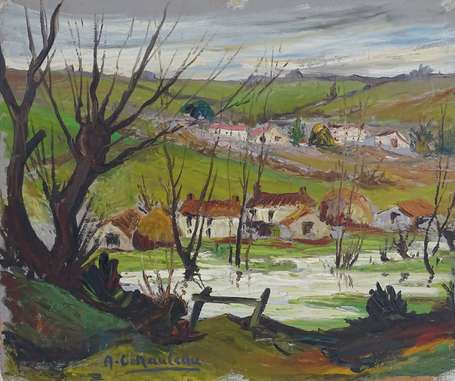 NAULEAU André-Charles (1908-1986) - Paysage rural.