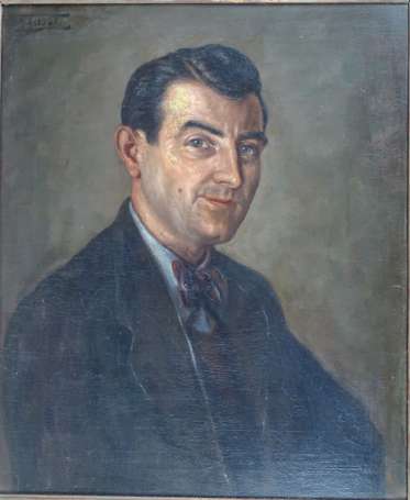 ASTOUL André (1886-1950) - Portrait d'homme brun. 