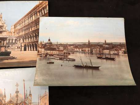 Venise - italie - 6 belles Photos XIXème réhausée 