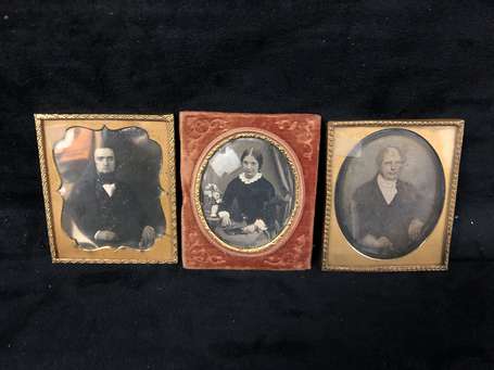 Daguerréotypes, 2 Portraits d'hommes et 1 portrait