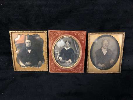 Daguerréotypes, 2 Portraits d'hommes et 1 portrait