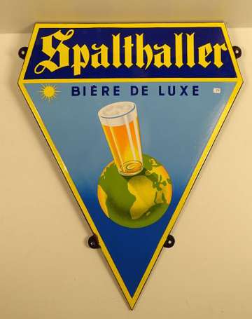 SPALTHALLER Biere de Luxe : Plaque émaillée 