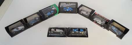 Lot de 9 voitures de courses dont 4 bugatti , 