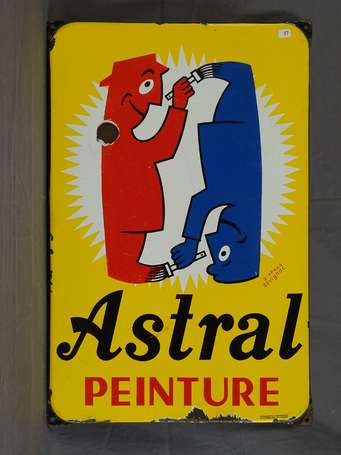 ASTRAL Peinture : Plaque émaillée plate à oreilles