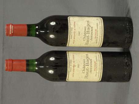 2 Bts  Château Haut-Bages Averous, Pauillac 1982 