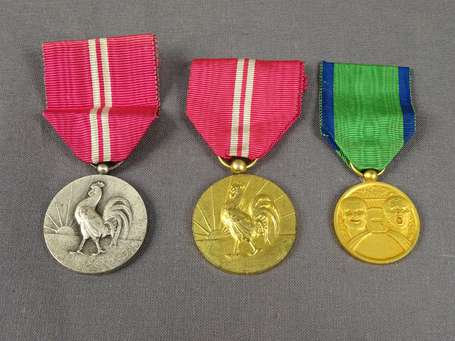 civ - 3 médailles de la reconnaissance française 