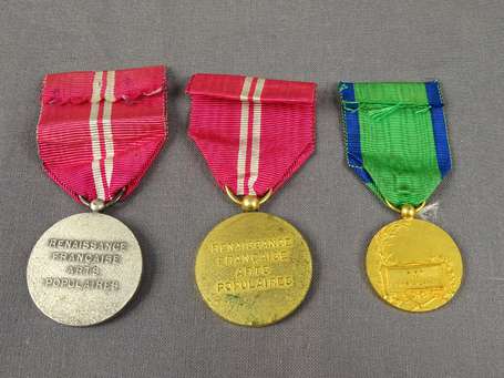 civ - 3 médailles de la reconnaissance française 