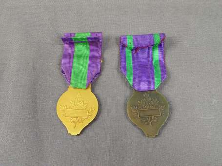 civ - 2 médailles union des fanfares 