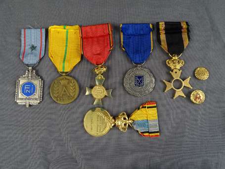 Belgique - 6 médailles de vétérans (dont une 