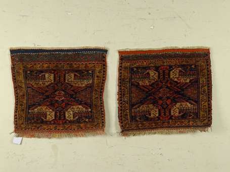 PAIRE de TAPIS Kurde (chaîne et trame en coton, 