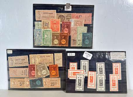 Lot de 2 tablettes de timbres fiscaux divers 