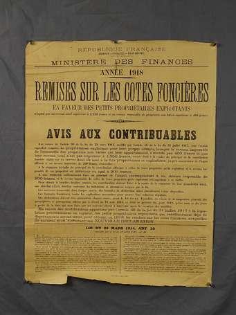 14/18 - Affiche - Ministère des finances - remise 