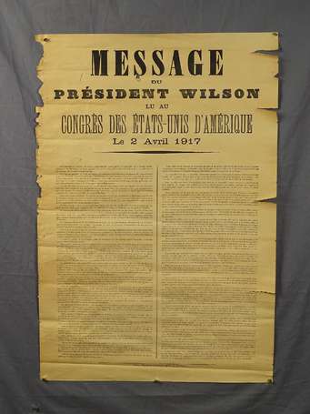 14/18 - Affiche - Message du président américain 