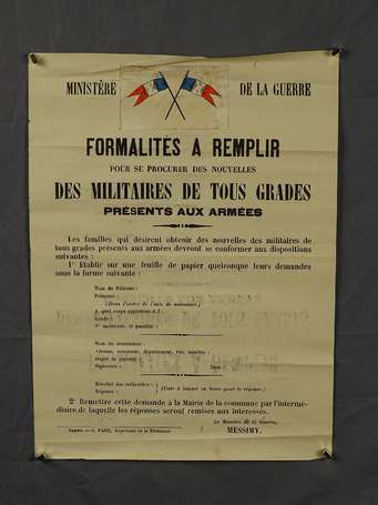 14/18 - Affiche - Ministère de la guerre, 