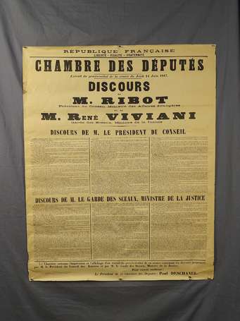 14/18 - Affiche - Chambre des députés, discours de