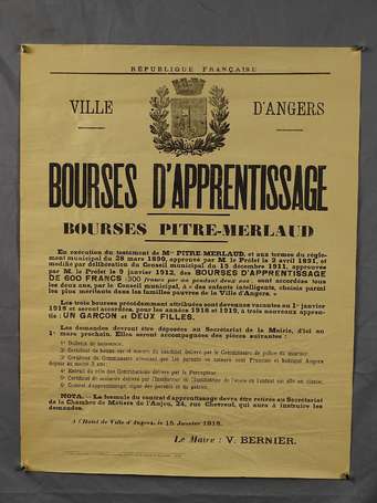 14/18 - Affiche - Ville d'Angers - bourses 