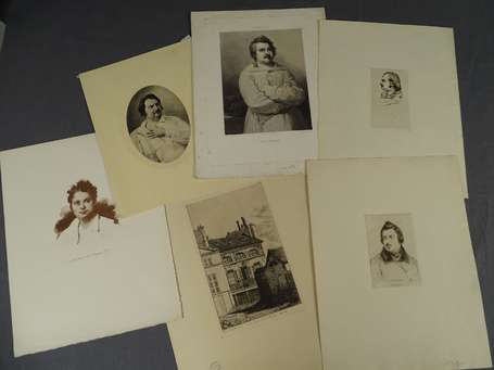 Lot d'estampes Iconographie de BALZAC