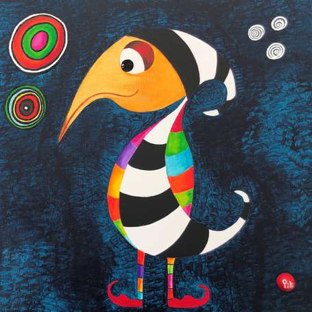 PILAR ORTEGA PASTOR. Pingouin color . peinture 