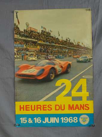 24 H du Mans - Affiche du 15&16 juin 1968 - 60x40 