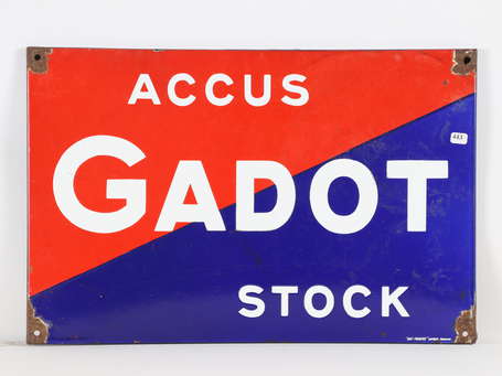 ACCUS GADOT Stock : Plaque émaillée plate à 