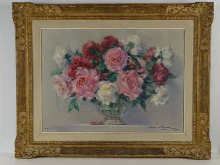 BURON Henri (1880-1969) Bouquet Huile sur toile 