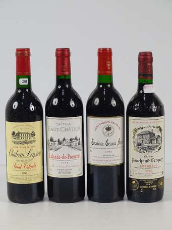 Lot de 4 Bts : Château Haut-Chatain 1994, Château 