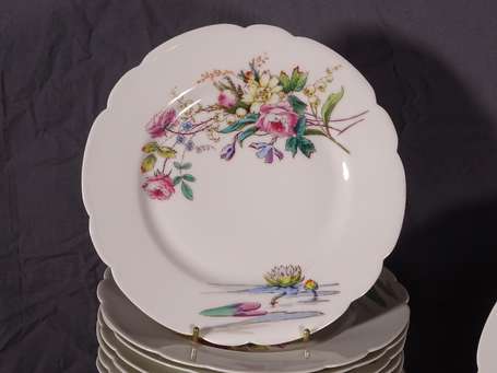 Service de Table en porcelaine décor floral 