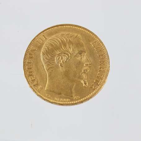 Pièce de 20 Frs en or Napoléon III Tête nue. Année
