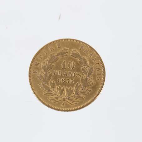 1 pièce de 10F or napoléon III Tête nue 1855 A. 