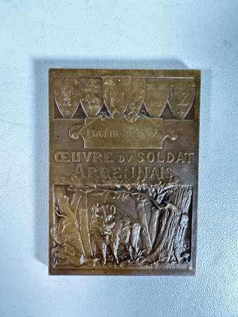 France Médaille / Plaquette en bronze  1917. Œuvre