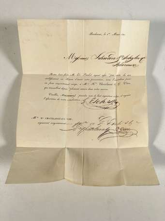Lettre de Bordeaux pour Bordeaux du 1er Mars 1822 
